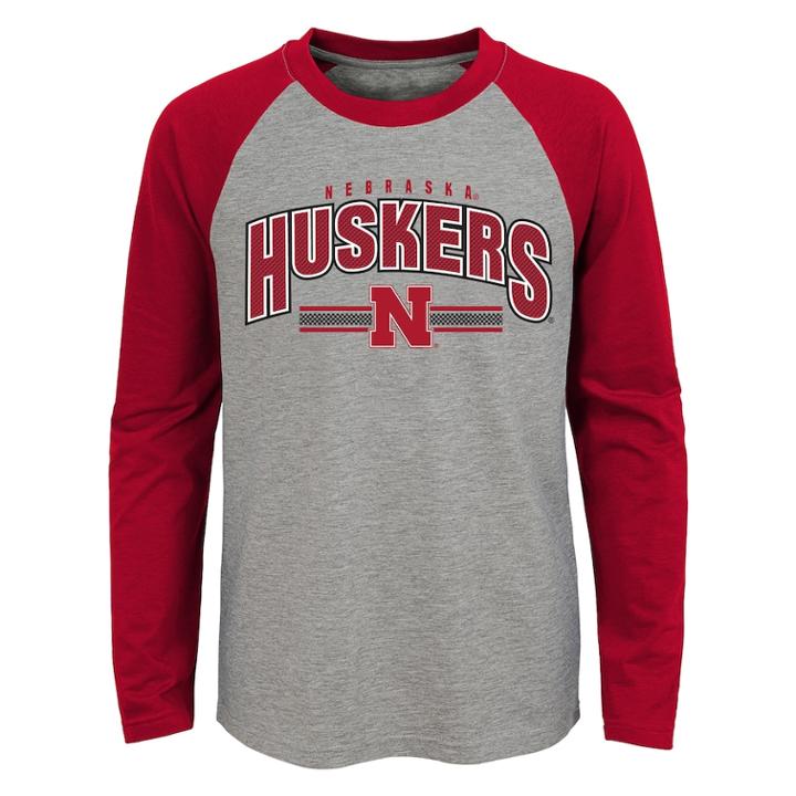 Boys 4-18 Nebraska Cornhuskers Audible Tee, Size: 6-7, Grey