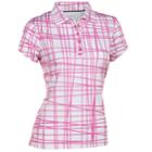 Women's Nancy Lopez Scribble Short Sleeve Golf Polo, Size: Medium, White Oth