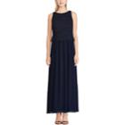 Women's Chaps Lace Open-back Evening Gown, Size: 14, Blue (navy)