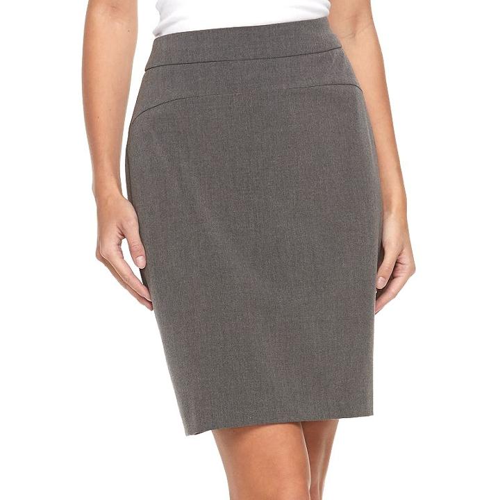 Women's Apt. 9&reg; Seamed Skirt, Size: 14, Grey Other