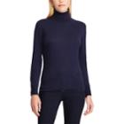 Women's Chaps Ribbed Turtleneck Sweater, Size: Xs, Blue