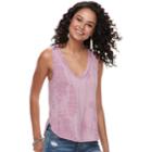 Juniors' Mudd&reg; Shirttail V-neck Tank, Teens, Size: Xl, Lt Purple