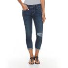 Petite Apt. 9&reg; Modern Fit Distressed Skinny Capri Jeans, Women's, Size: 6 Petite, Black