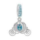 Disney Princess Cinderella Crystal Sterling Silver Carriage Charm, Women's, Blue