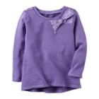 Girl's 4-8 Carter's Bow Sweatshirt, Size: 4, Purple