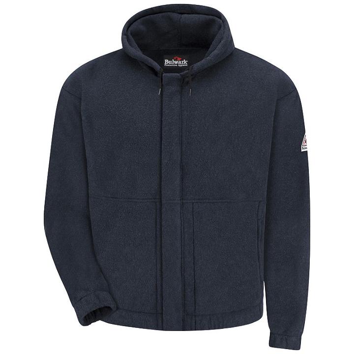 Men's Bulwark Fr Zip-front Hooded Fleece Sweatshirt, Size: Xl, Blue