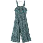 Girls 7-16 Speechless Cropped Jumpsuit With Necklace, Girl's, Size: Xl, Blue (navy)