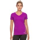 Women's Tek Gear&reg; V-neck Mesh Back Base Layer Workout Tee, Size: Medium, Med Purple