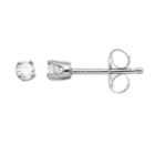 1/8 Carat T.w. Diamond 14k White Gold Solitaire Earrings, Women's