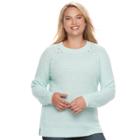 Juniors' Plus Size So&reg; Raglan Crewneck Sweater, Teens, Size: 1xl, Lt Green