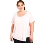 Plus Size Balance Collection Alice Scoopneck Tee, Women's, Size: 3xl, Light Pink