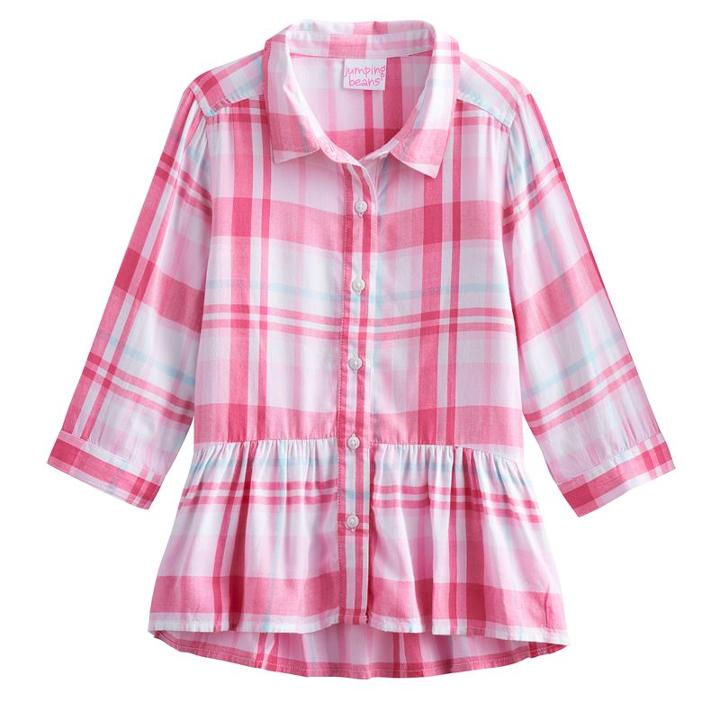 Girls 4-10 Jumping Beans&reg; Patterned Tunic Top, Girl's, Size: 6, Brt Pink