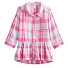 Girls 4-10 Jumping Beans&reg; Patterned Tunic Top, Girl's, Size: 6, Brt Pink