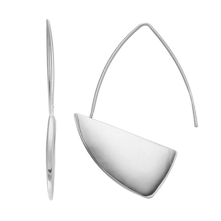 Simply Vera Vera Wang Sail Nickel Free Threader Earrings, Women's, Med Grey