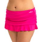 Women's Dolfin Aquashape Hip Minimizer Ruched Skirtini Bottoms, Size: Medium, Brt Pink
