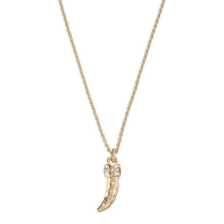 Horn Pendant Necklace, Women's, Gold