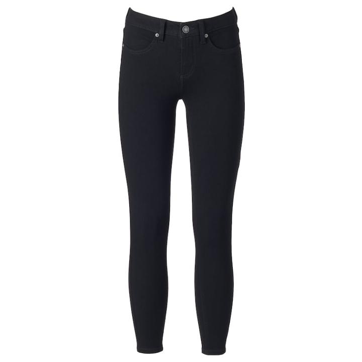Women's Lc Lauren Conrad Feel Good Super Skinny Midrise Jeans, Size: 8, Black