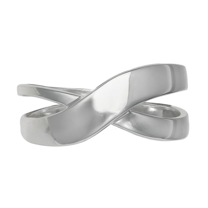 Primrose Sterling Silver Crossover Ring, Women's, Size: 7