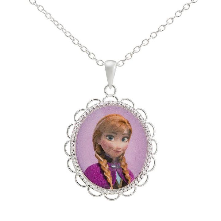 Disney Frozen Silver-plated Anna Pendant Necklace, Women's, Size: 18, Multicolor