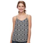 Juniors' Pink Republic Layered Camisole, Size: Large, Black