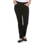 Women's Gloria Vanderbilt Pull-on Sheeting Pant, Size: Medium, Black