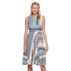 Women's Dana Buchman Sleeveless Paneled Circle Cut Dress, Size: 12, Med Blue
