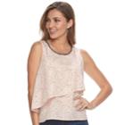 Women's Juicy Couture Embellished Layered Tank, Size: Medium, Pink Ovrfl