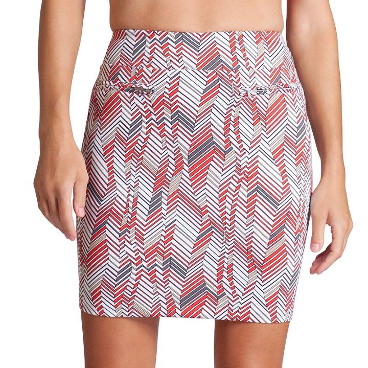 Women's Tail Dolce Vita September Chevron Stripe Golf Skort, Size: Xs, Red Overfl
