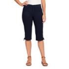 Women's Gloria Vanderbilt Luna Twill Skimmer Capris, Size: 6, Blue