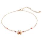 Lc Lauren Conrad Red Beaded Flower Choker Necklace, Women's, Multicolor