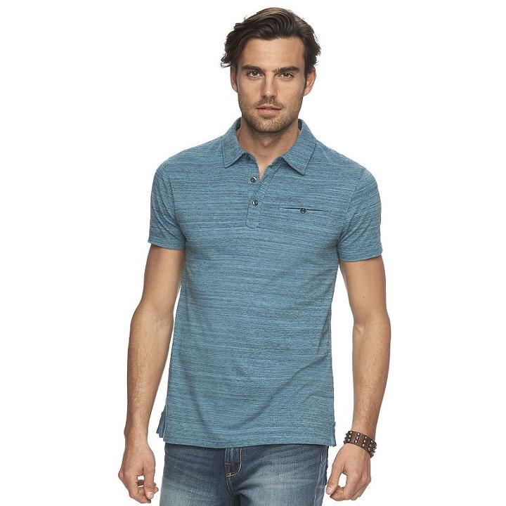 Big & Tall Rock & Republic Core Slubbed Polo, Men's, Size: 4xl, Turquoise/blue (turq/aqua)