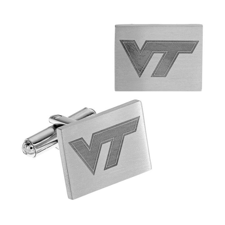 Fiora Stainless Steel Virginia Tech Hokies Team Logo Cuff Links, Men's, Multicolor