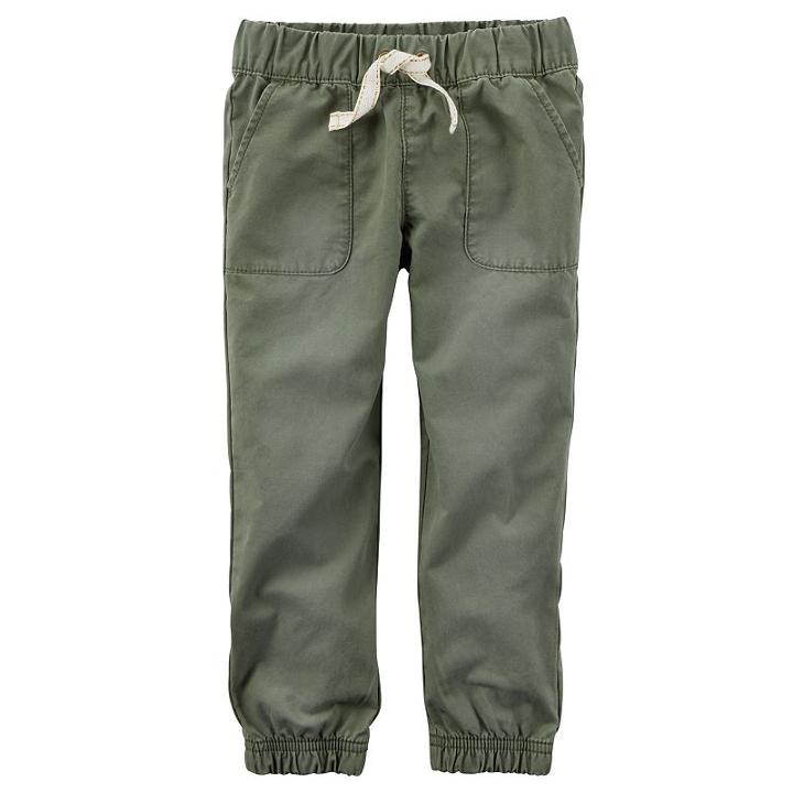 Girls 4-8 Carter's Olive Jogger Pants, Girl's, Size: 6x, Green Oth