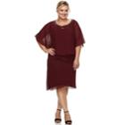 Plus Size Le Bos Tiered Dress & Jacket Set, Women's, Size: 16 W, Purple