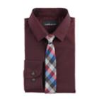 Boys 8-20 Van Heusen Iridescent Shirt & Tie Set, Size: 10-12, Dark Red