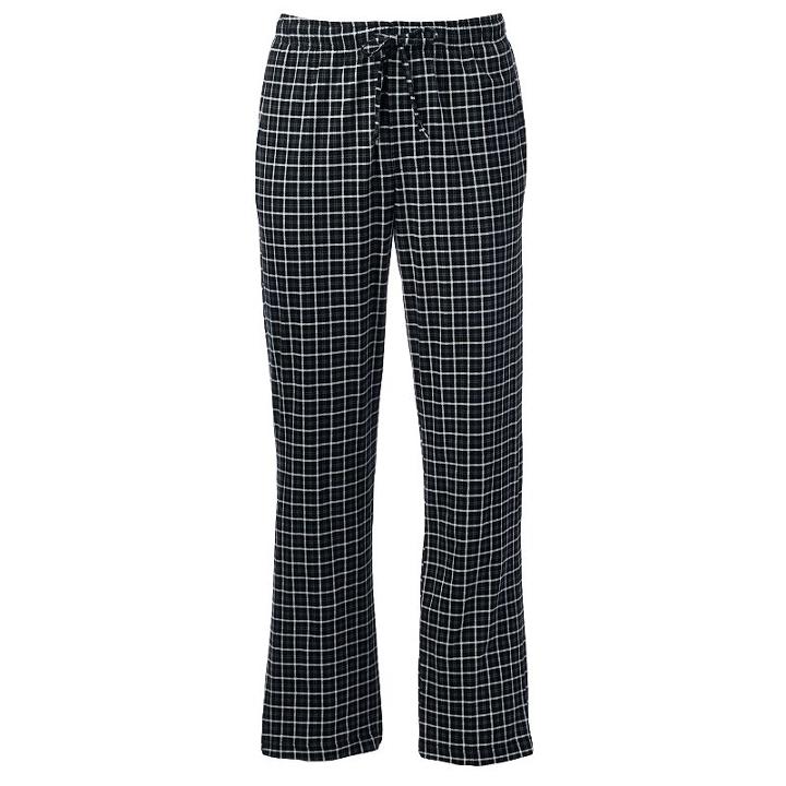 Men's Croft & Barrow&reg; True Comfort Patterned Lounge Pants, Size: Large, Black
