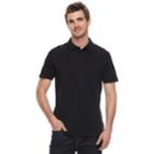 Men's Apt. 9&reg; Regular-fit Soft Touch Stretch Interlock Polo, Size: Small, Black