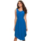 Women's Jennifer Lopez Embellished Fit & Flare Dress, Size: Xl, Dark Blue