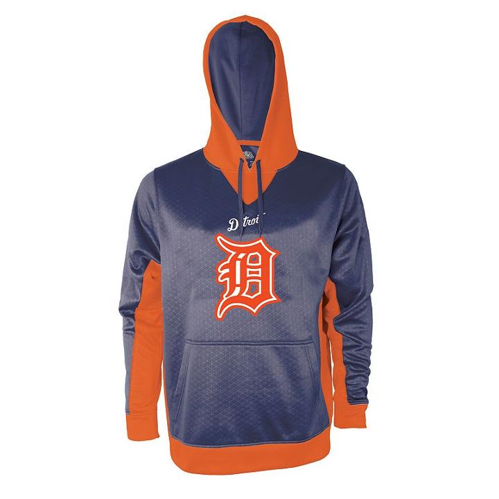 Men's Stitches Detroit Tigers Embossed Logo Hoodie, Size: Medium, Multicolor