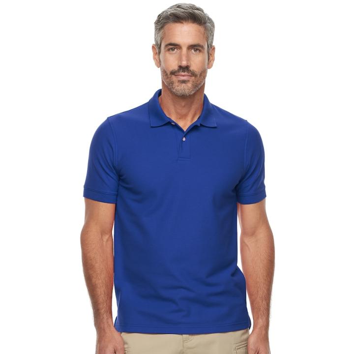 Men's Croft & Barrow&reg; Tailored-fit Polo, Size: Xxl, Dark Blue