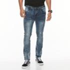 Men's Xray Slim-fit Washed Stretch Jeans, Size: 32x32, Dark Blue