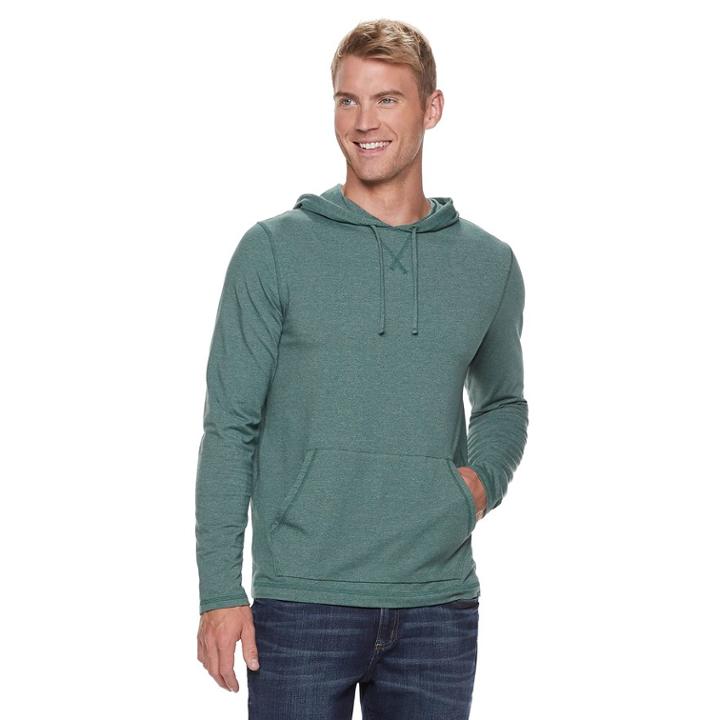 Men's Sonoma Goods For Life™ Modern-fit Supersoft Hoodie Tee, Size: Large, Dark Green