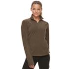 Women's Tek Gear&reg; 1/4 Zip Microstretch Top, Size: Medium, Dark Green