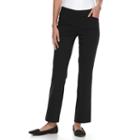 Petite Apt. 9&reg; Millennium Straight-leg Pants, Women's, Size: 12p-short, Black
