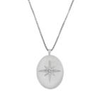 Sterling Silver 1/10-ct. T.w. Diamond Starburst Locket, Women's, Size: 18, Grey
