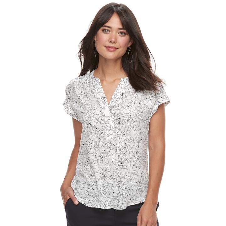 Women's Apt. 9&reg; Dolman Crepe Blouse, Size: Xxl, Natural
