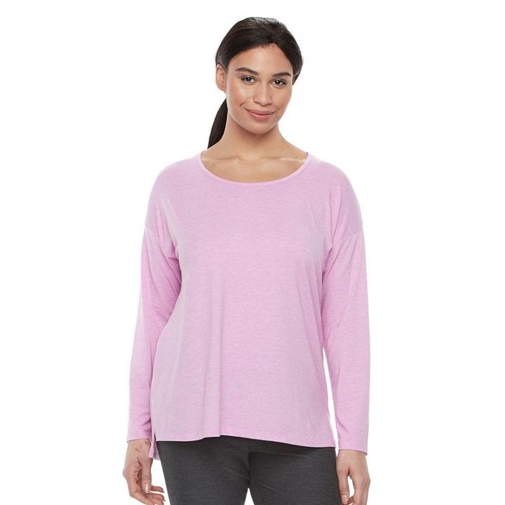 Plus Size Tek Gear&reg; Drop-shoulder Scoopneck Tee, Women's, Size: 2xl, Lt Purple