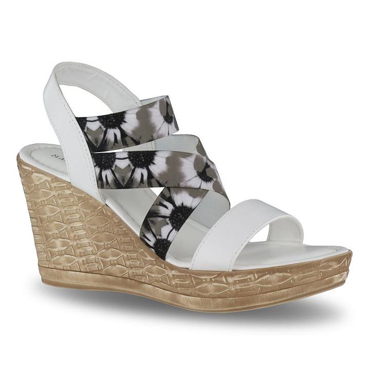 Tuscany By Easy Street Felisa Women's Wedge Sandals, Size: Medium (8.5), White Oth