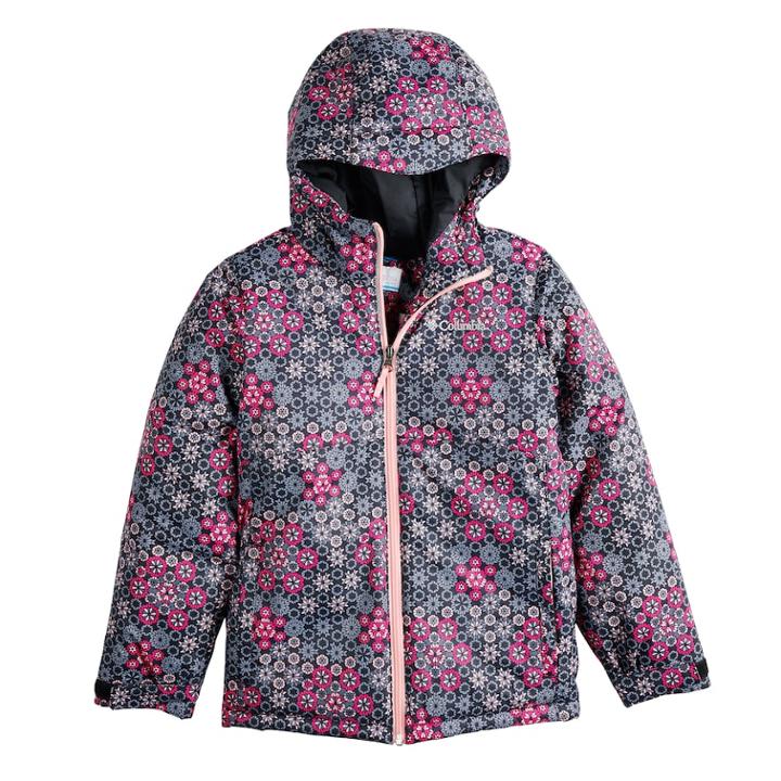 Girls 4-18 Columbia Snowman Builder Heavyweight Jacket, Size: 6-6x, Grey (charcoal)