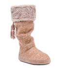 Muk Luks Women's Winona Cuffed Boot Slippers, Size: Medium, Lt Brown